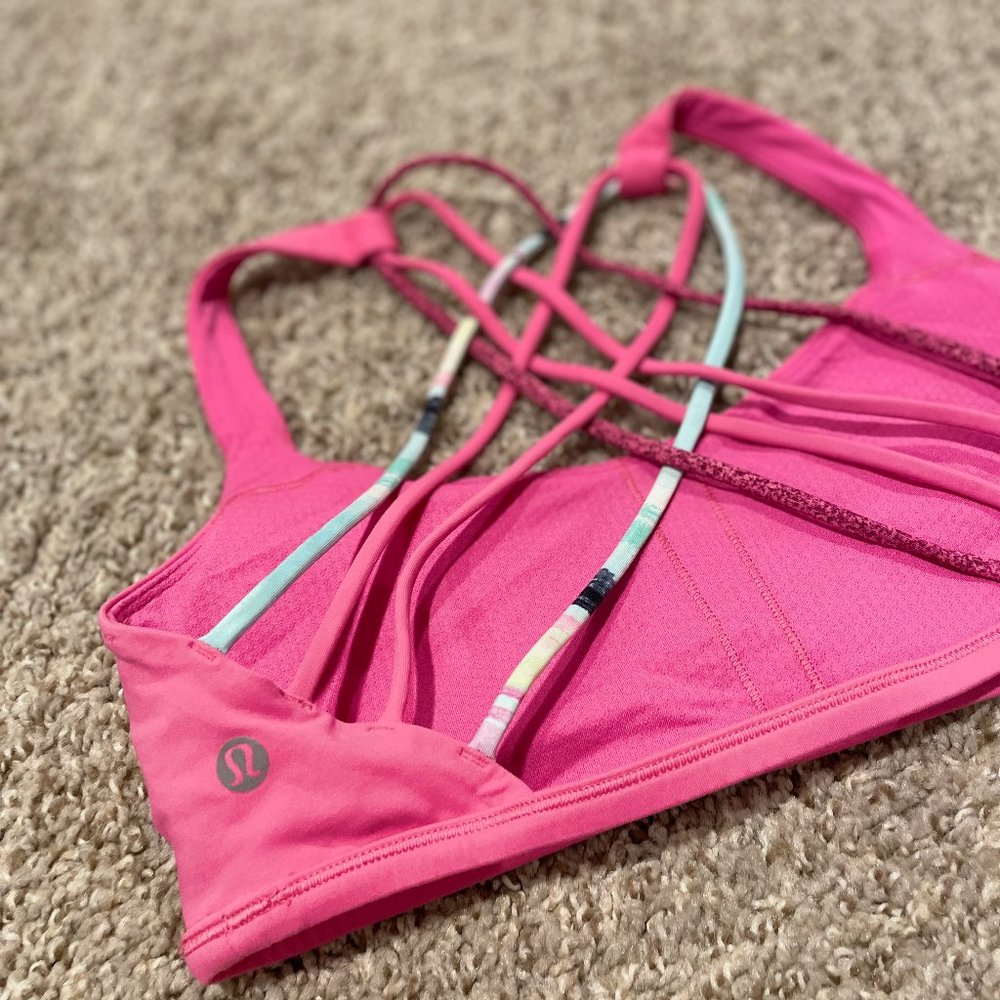 Original Lululemon Free to Be Wild Bra- Pink Pattern